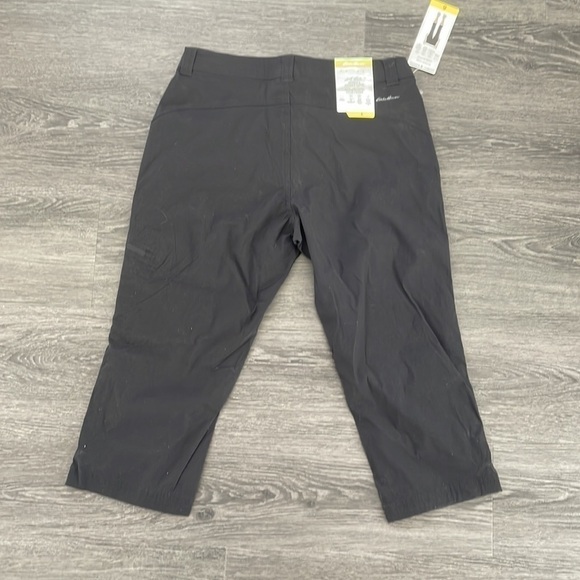 NWT Sz 6 Eddie Bauer Rainer Capris pants in Black - Picture 5 of 9